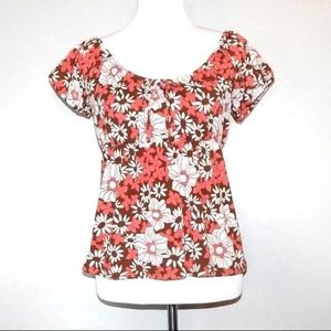 International Concepts Short Sleeve Peasant Blouse